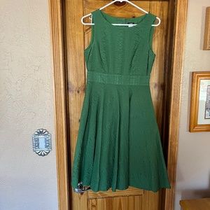 Crew Seersucker Fit and Flare Dress, Size 6